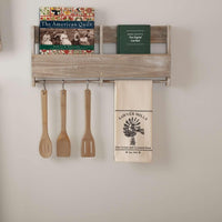 Sawyer Mill Charcoal Windmill Muslin Unbleached Natural Tea Towel 19x28 VHC Brands - The Fox Decor