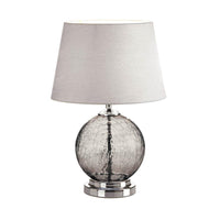 Thumbnail for Gray Crackle Glass Table Lamp
