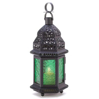 Green Glass Moroccan Lantern - The Fox Decor