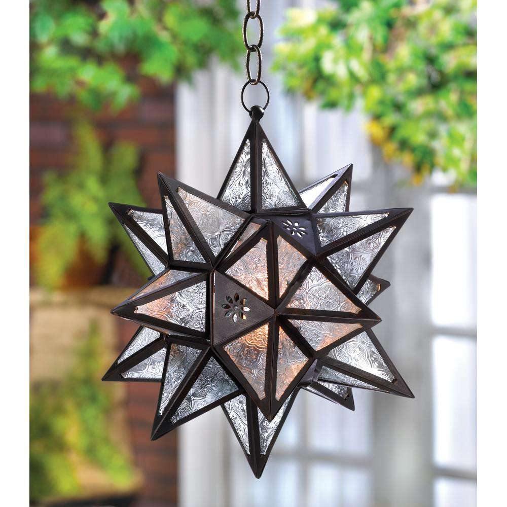 Hanging Moroccan Star Lantern - The Fox Decor