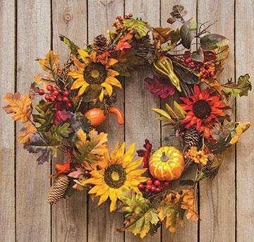 Harvest Sunflower Wreath - The Fox Decor