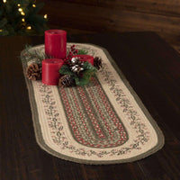 Holly Berry Jute Braided Table Runner - The Fox Decor