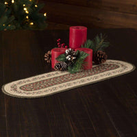 Holly Berry Jute Braided Table Runner - The Fox Decor