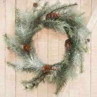 Icy Glittered Needle Pine Wreath - The Fox Decor