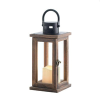 Lodge Wooden LED Candle Lantern - The Fox Decor