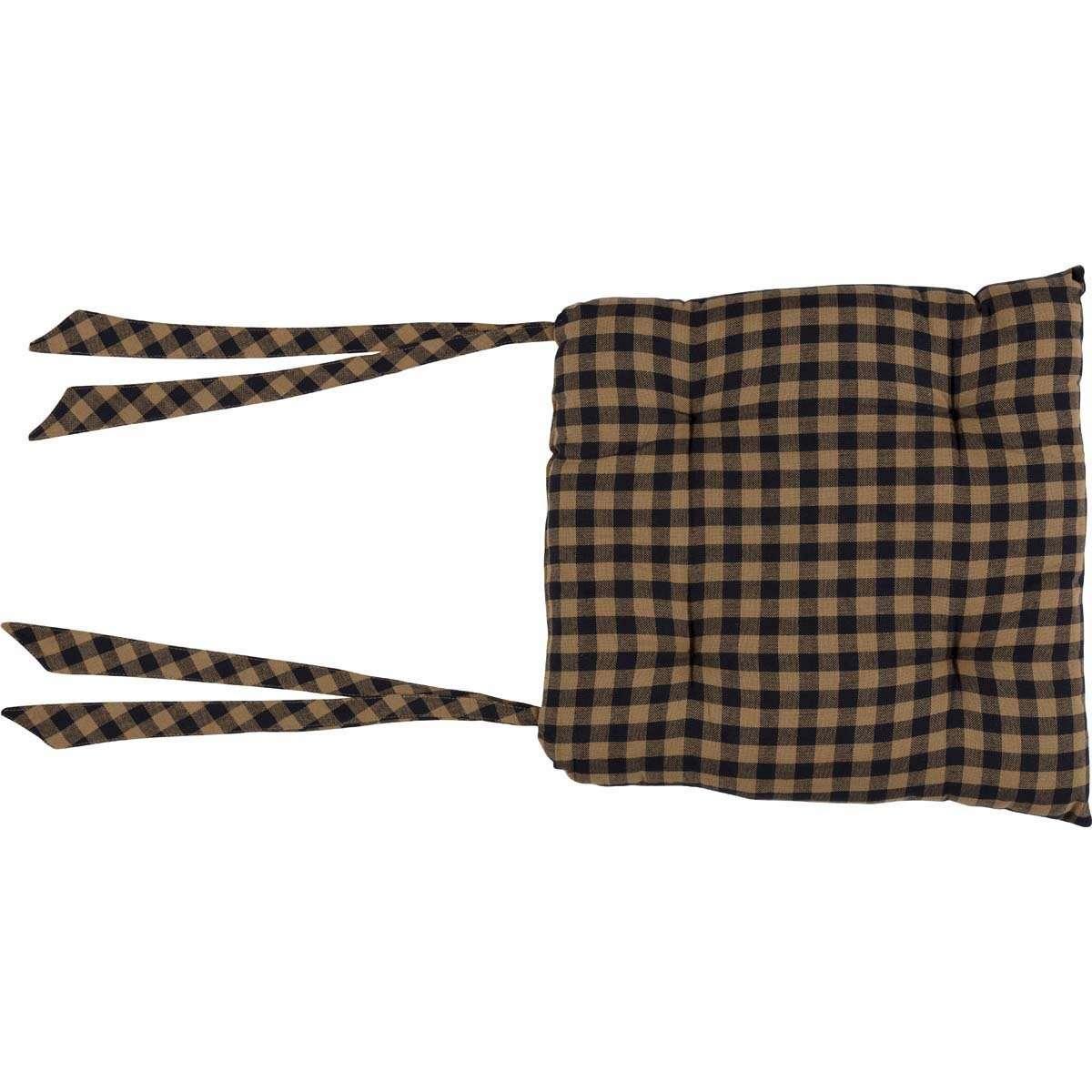 Navy Check Country Chair Pad - The Fox Decor