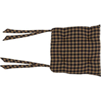 Navy Check Country Chair Pad - The Fox Decor