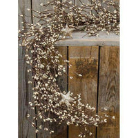 Platinum Pip Garland w/Stars - The Fox Decor
