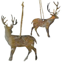 Rusty Wonder Deer Ornament, 2 Asstd. Sold Individually - The Fox Decor