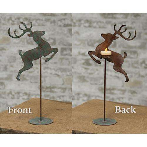 *Reindeer Tealight Pedestal Tealight Holders CWI+ 