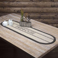 Sawyer Mill Charcoal Farmhouse Jute Braided Table Runner - The Fox Decor