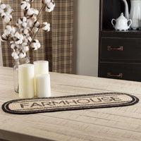 Sawyer Mill Charcoal Farmhouse Jute Braided Table Runner - The Fox Decor