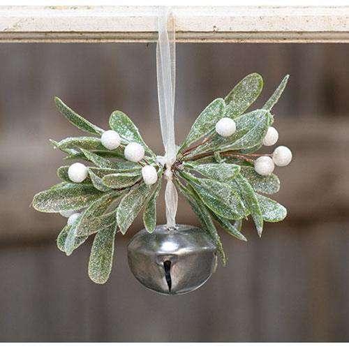 Sparkle Mistletoe Bell Ornament - The Fox Decor