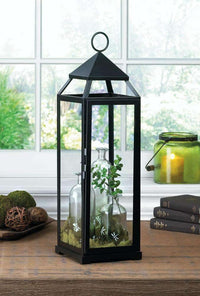 Tall Black Contemporary Lantern - The Fox Decor
