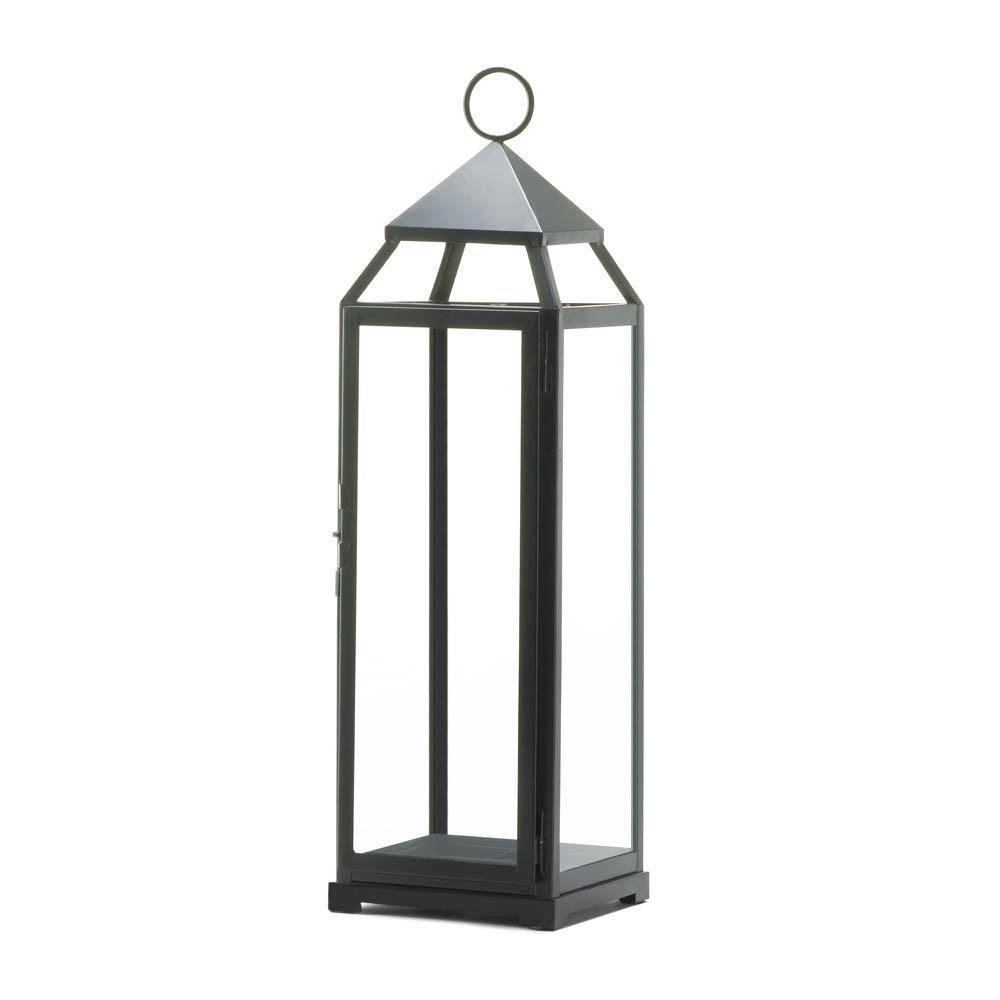 Tall Black Contemporary Lantern - The Fox Decor