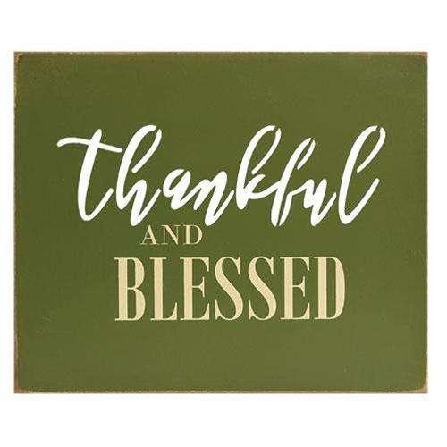 Thankful & Blessed Cutout Wood Sign - The Fox Decor