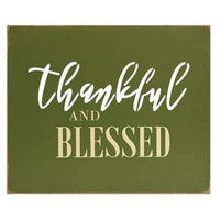 Thankful & Blessed Cutout Wood Sign - The Fox Decor