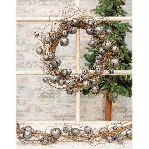 Vintage Galvanized Bell Wreath - The Fox Decor