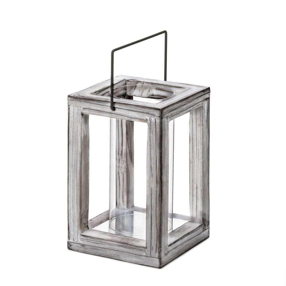 Weathered Garden Wooden Lantern - The Fox Decor