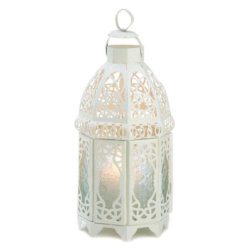 White Lattice Lantern - The Fox Decor