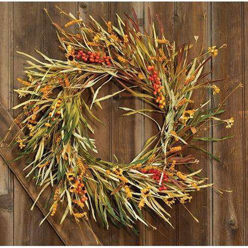 Wild Sunflower & Grass Wreath, 22" - The Fox Decor