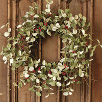 '+Winter Silver Dollar Wreath, 24