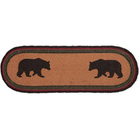 Wyatt Stenciled Bear Jute Braided Table Runner - The Fox Decor