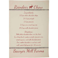 Thumbnail for Sawyer Mill Holiday Reindeer And Recipes Unbleached Natural Muslin Tea Towel Set of 3 19x28 VHC Brands - The Fox Decor
