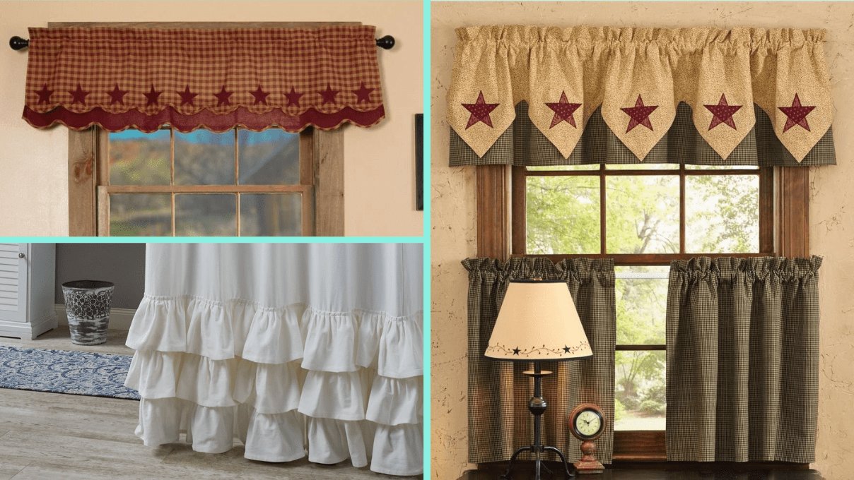 Primitive Farmhouse Curtains For