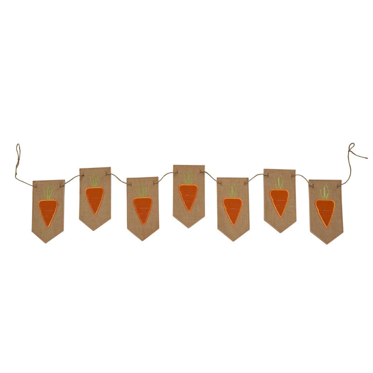 Burlap Carrot Banner Park Designs - The Fox Decor
