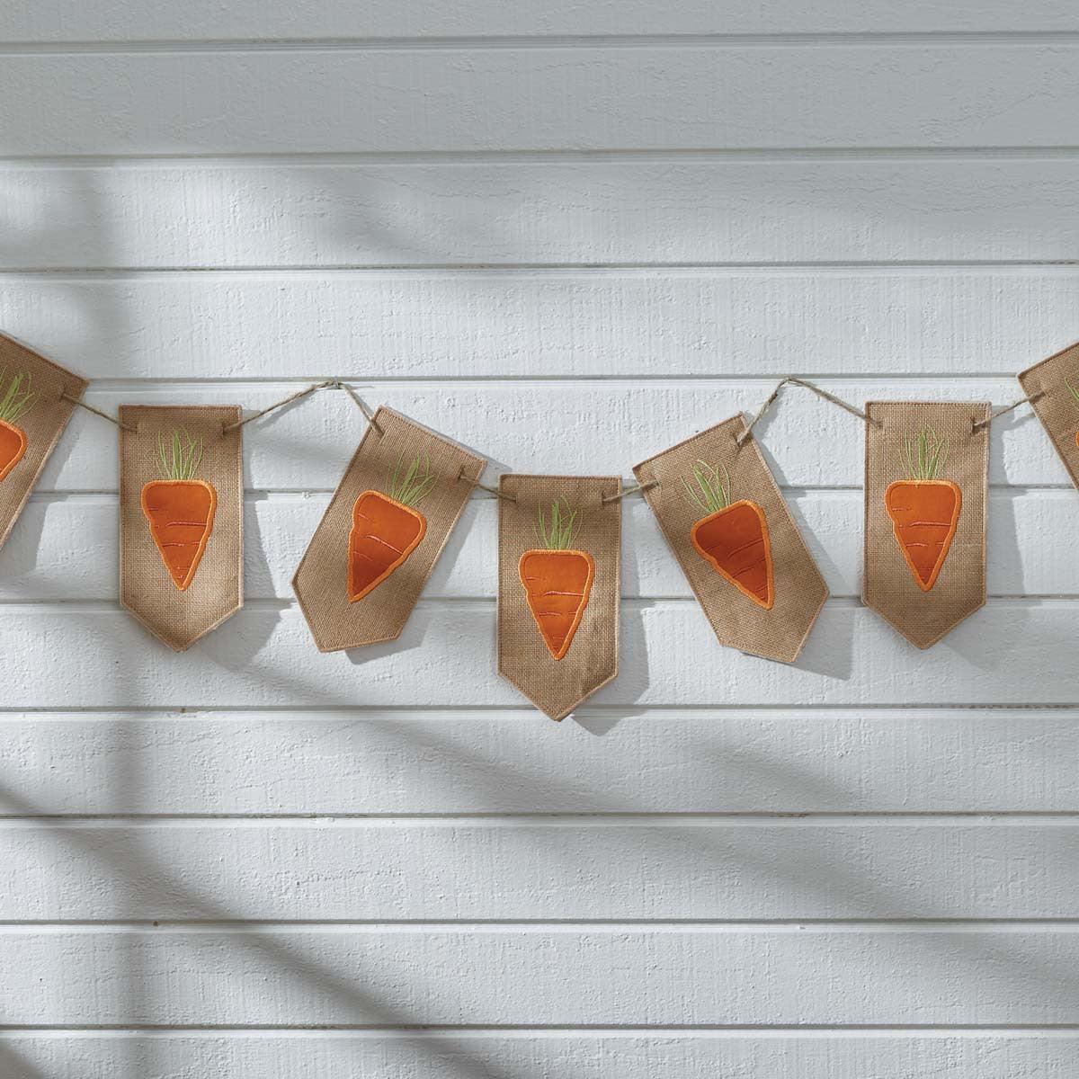 Burlap Carrot Banner Park Designs - The Fox Decor