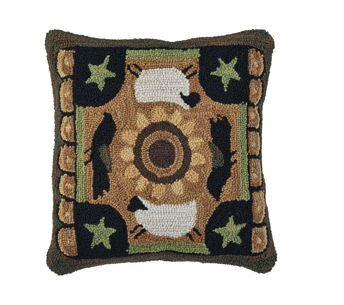 Favorite Things Hooked Pillow - 18x18 - Park Designs - The Fox Decor
