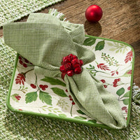 Thumbnail for Basketweave Napkin - Evergreen set of 6 Park Designs