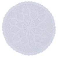 Thumbnail for Kadia Round Lace Placemat - White set of 4 Park Designs