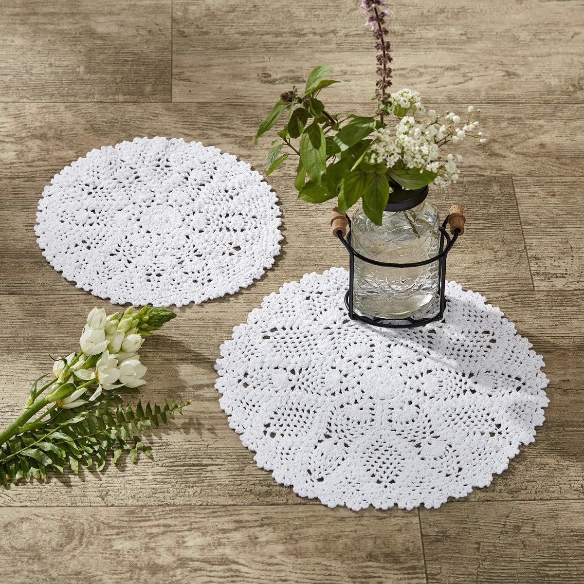 Kadia Lace Accent Mats Set Of 2  Park Designs