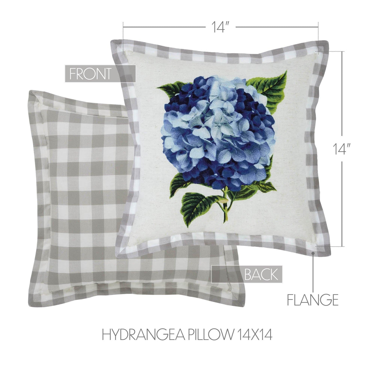Finders Keepers Hydrangea Pillow 14x14 - The Fox Decor