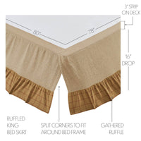 Connell Ruffled King Bed Skirt 78x80x16 - The Fox Decor