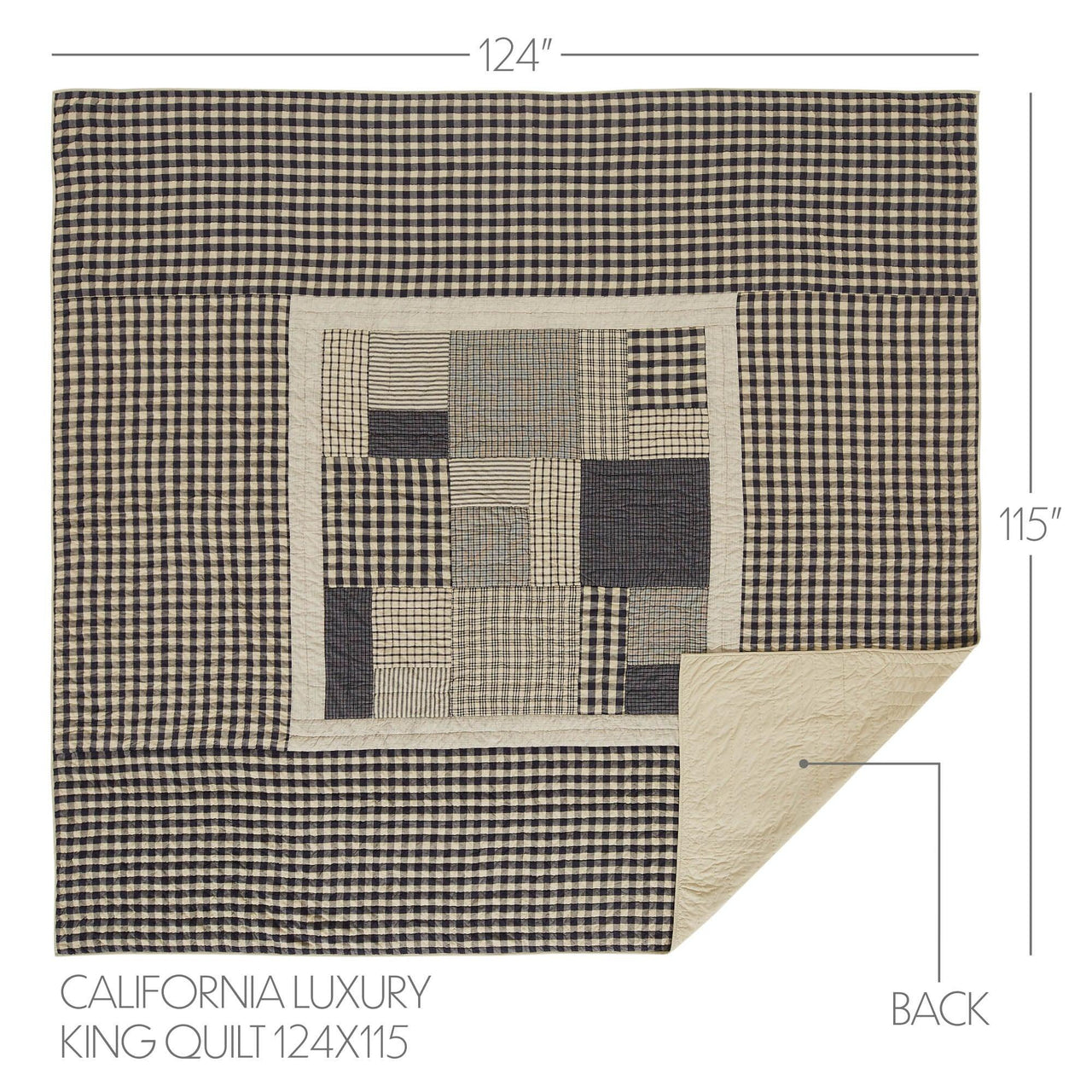 My Country California/Luxury King Quilt 124Wx115L - The Fox Decor