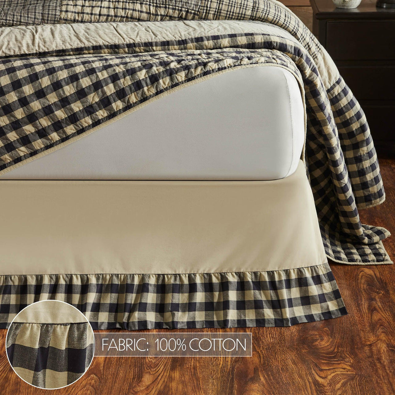 My Country Ruffled King Bed Skirt 78x80x16 - The Fox Decor