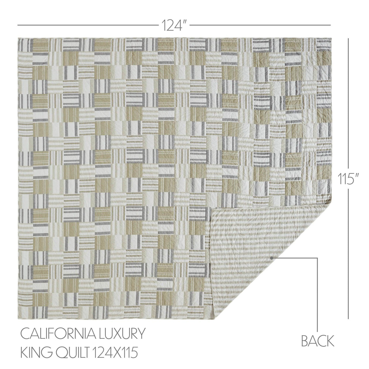 Finders Keepers California/Luxury King Quilt 124Wx115L - The Fox Decor