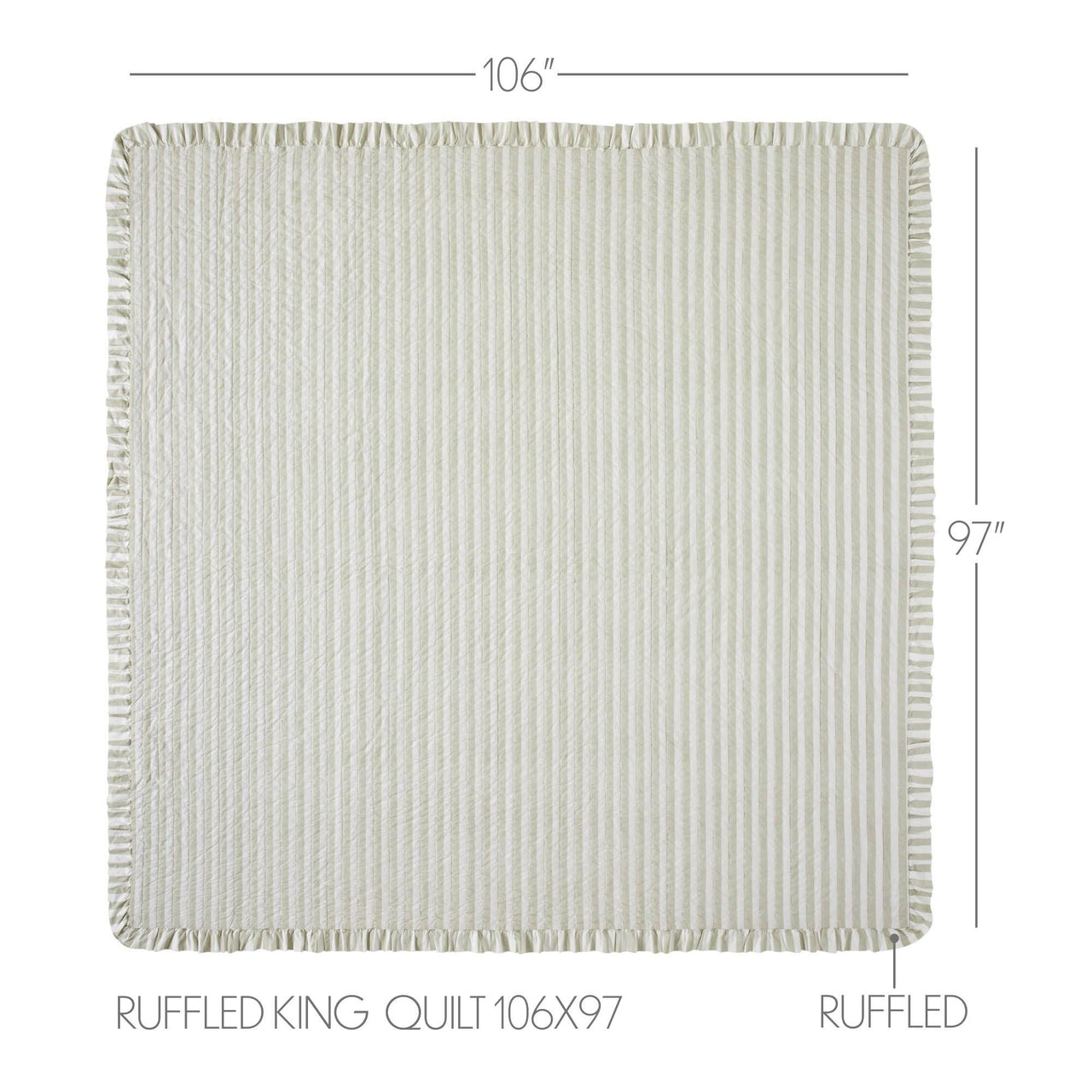 Finders Keepers Ruffled King Quilt 106Wx97L - The Fox Decor