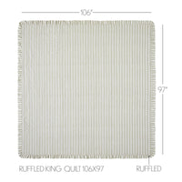 Finders Keepers Ruffled King Quilt 106Wx97L - The Fox Decor