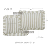 Finders Keepers Ruffled Standard Sham 21x27 - The Fox Decor