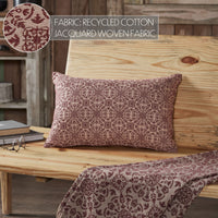 Thumbnail for Custom House Burgundy Tan Jacquard Pillow 14