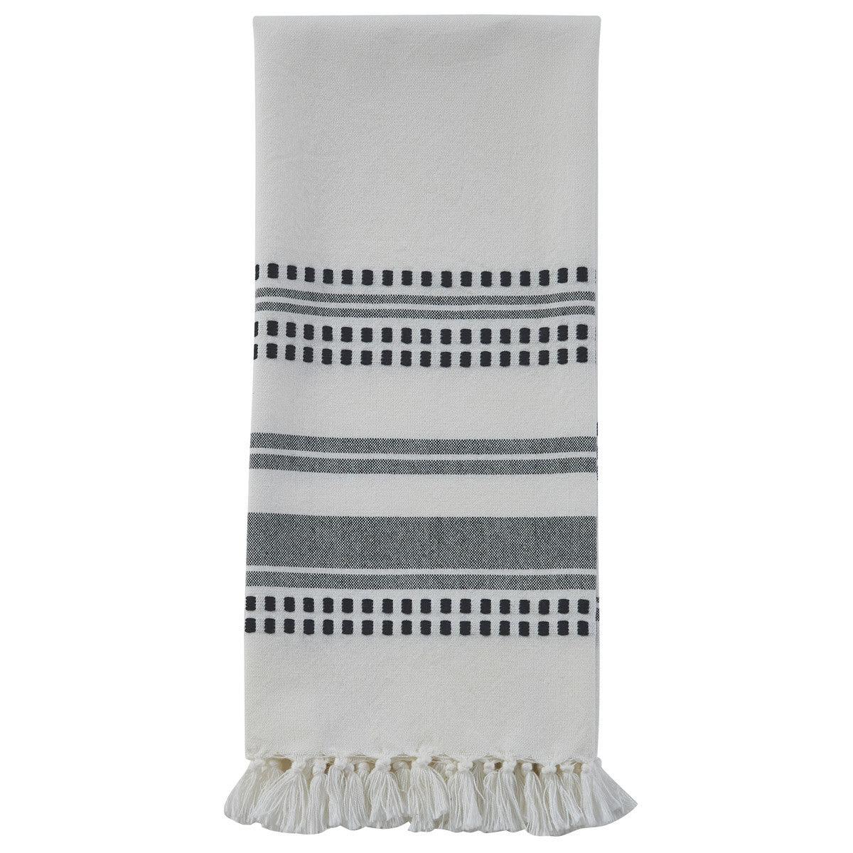 Kyla Woven Towel - Black Set of 2 Park Designs - The Fox Decor