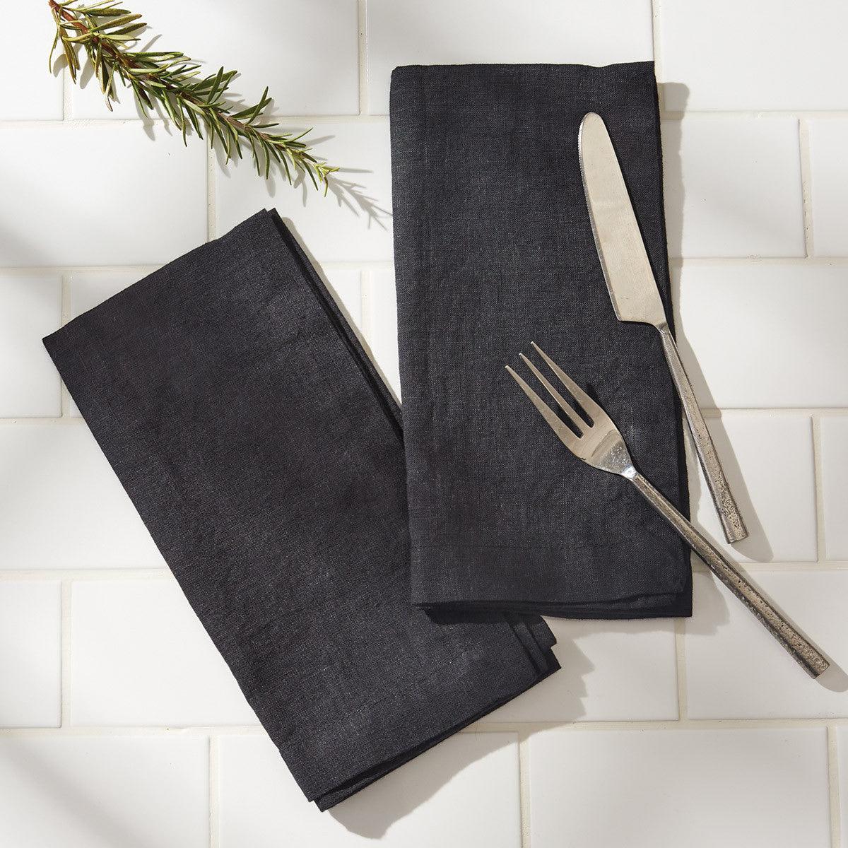 Elements Napkins - Black Set of 6 Park Designs