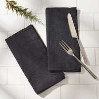 Thumbnail for Elements Napkins - Black Set of 6 Park Designs