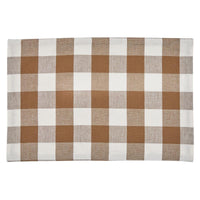 Wicklow Check Brown & Cream Placemats - Backed Set of 12 Park Designs - The Fox Decor