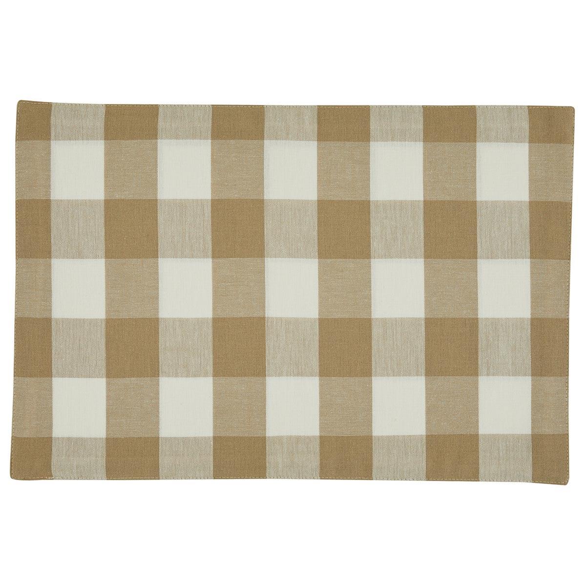 Wicklow Check Backed Placemat - Natural - The Fox Decor