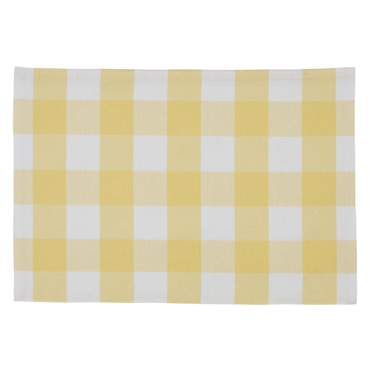 Wicklow Check Yellow Placemats - Backed Set of 6 Park Designs - The Fox Decor